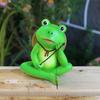 Resin Fishing Frog Figurine Garden Decor Planter Frog Statue Mini Frog Sculpture for Home Outdoor Indoor Fairy Garden Decor