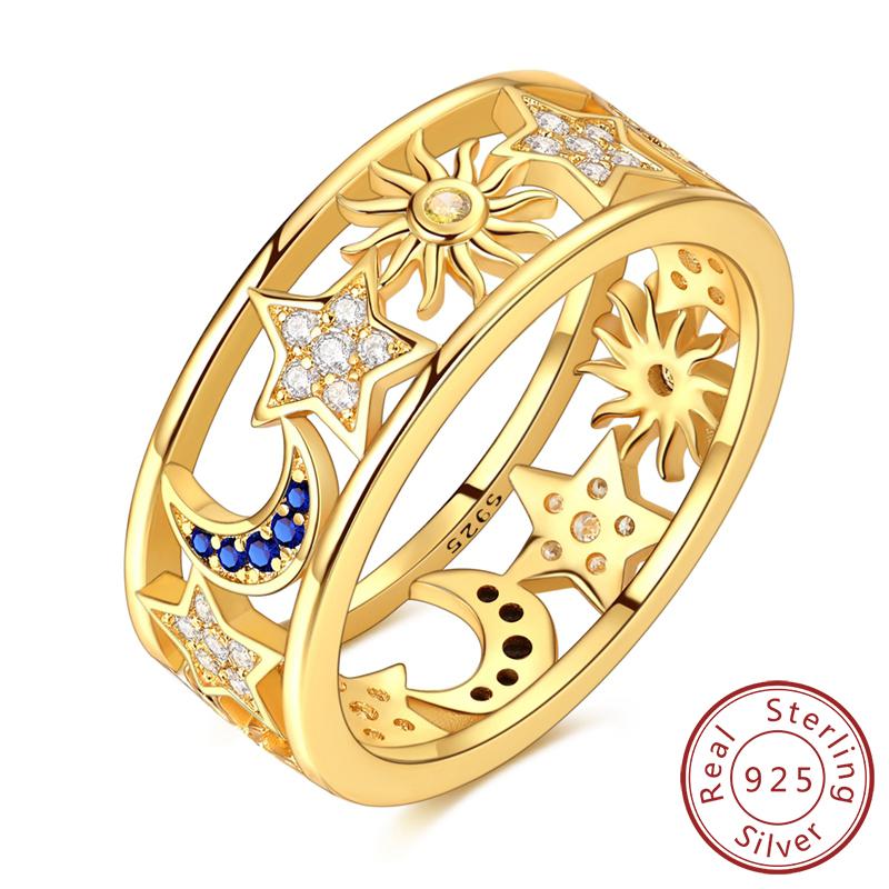 Authentic Genuine Copper Rings For Women Gold Celtic Knot Heart Shining Band Ring For Women Engagement Wedding Jewelry Creation