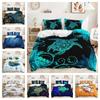 Mandala Turtle Dolphin Jellyfish Sea Grass Birthday Gifts Duvet Quilt Cover Set