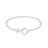 Korean Four-Leaf Clover Eco-Friendly Rose Gold Bracelet - Versatile, Popular Open Bangle