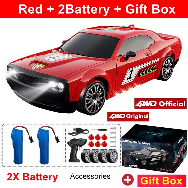Новый 1:20 RC CAR со светодиодной подсветкой 4WD 2.4G AE86 Drift Cars Professional Racing Toys GTR Model for Children Toys Gifts