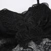 Gothic Black Mesh Butterfly Cropped Tank Top Lace Vest Tops Backless Sexy