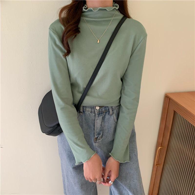 Женский приталенный бархатный топ-базовый слой Kitten Diary для похудения - С длинным рукавом, для ношения осенью/зимой