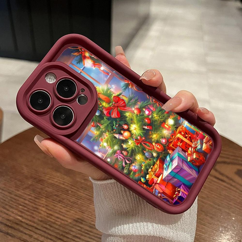Ae105 Happy New Year art Christmas чехлы для телефонов Huawei P30 Pro P40 Lite Honor 90 Lite X9 Infinix Hot 40 Smart 8 Angel Eye Ladder защитный чехол