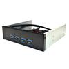 Передняя панель для оптического привода 5,25" USB 3.0 с USB 3.0 концентратором на 4 порта + USB 2.0 концентратором на 2 порта (19-КОНТАКТНЫЙ)