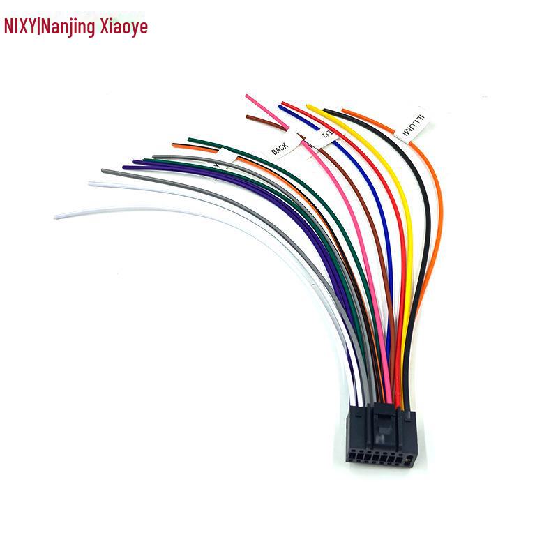 Car Android 16P Universal Navigation Power & Speaker Connection Cable