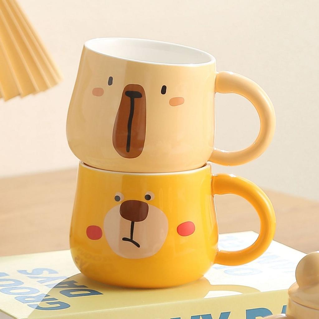 Milk Fufu Bear Mug Cartoon High Appearance Level Ceramic Cup  Household Drinking Cup  Coffee Cup  Breakfast Milk Cup