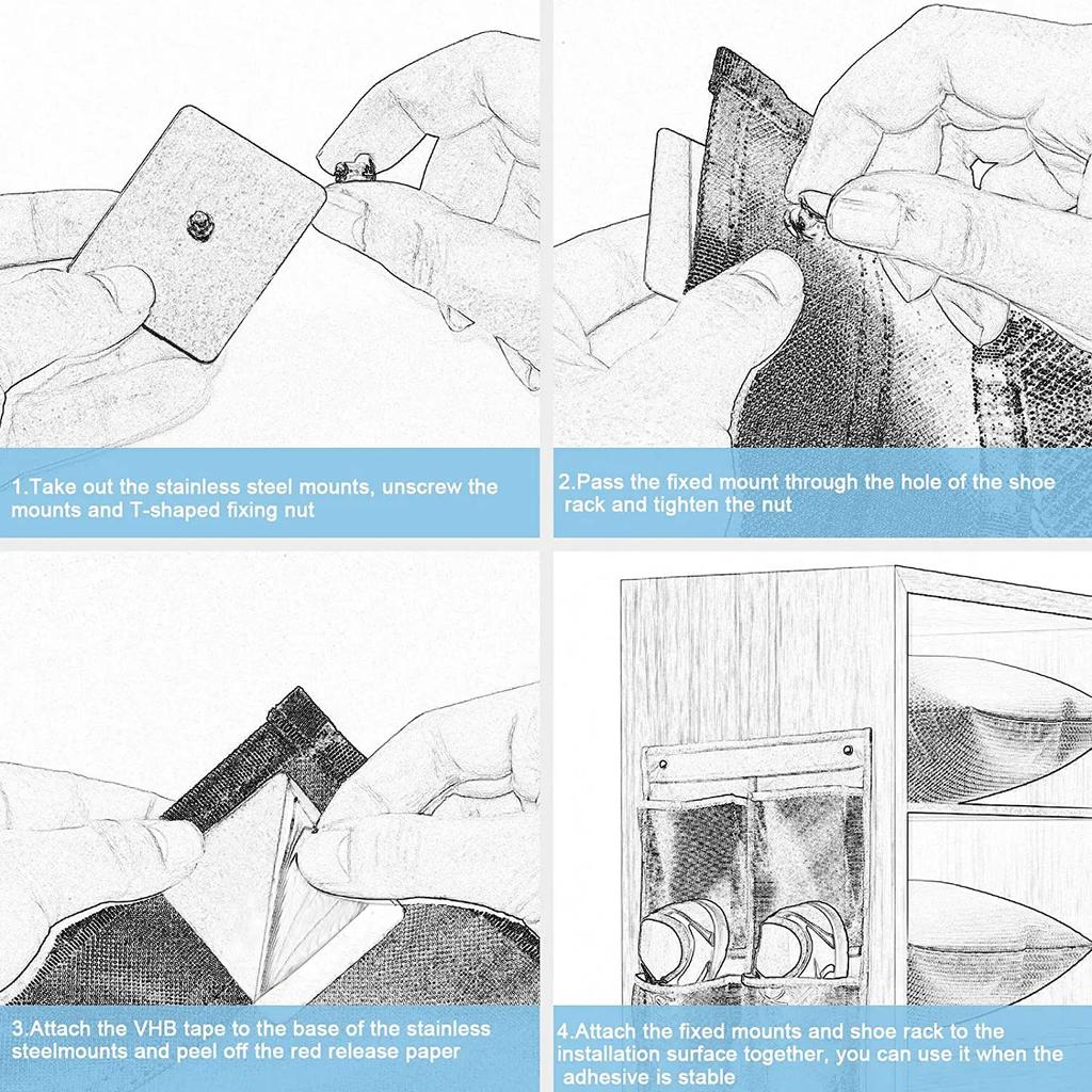 Настенный органайзер для мелочей с 6 отделениями, из нетканого материала, для хранения в шкафу, карман из сетки, прозрачный, подвесной, над дверью, тканевый ящик