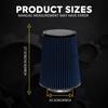 4" Truck Long Performance High Flow Cold Air Intake Cone Dry Filter Blue EXV