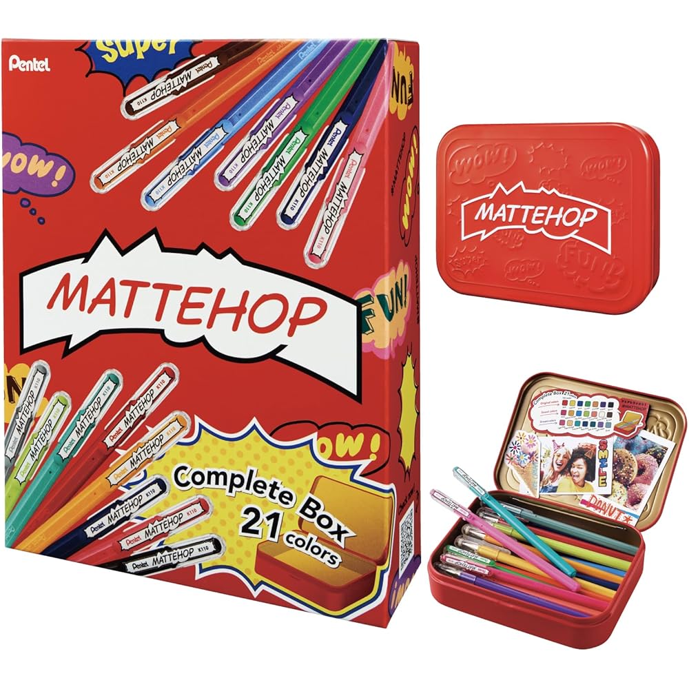 Pentel Mat Hop Complete Set 21 Colors Ballpoint Pens K110-V21ST