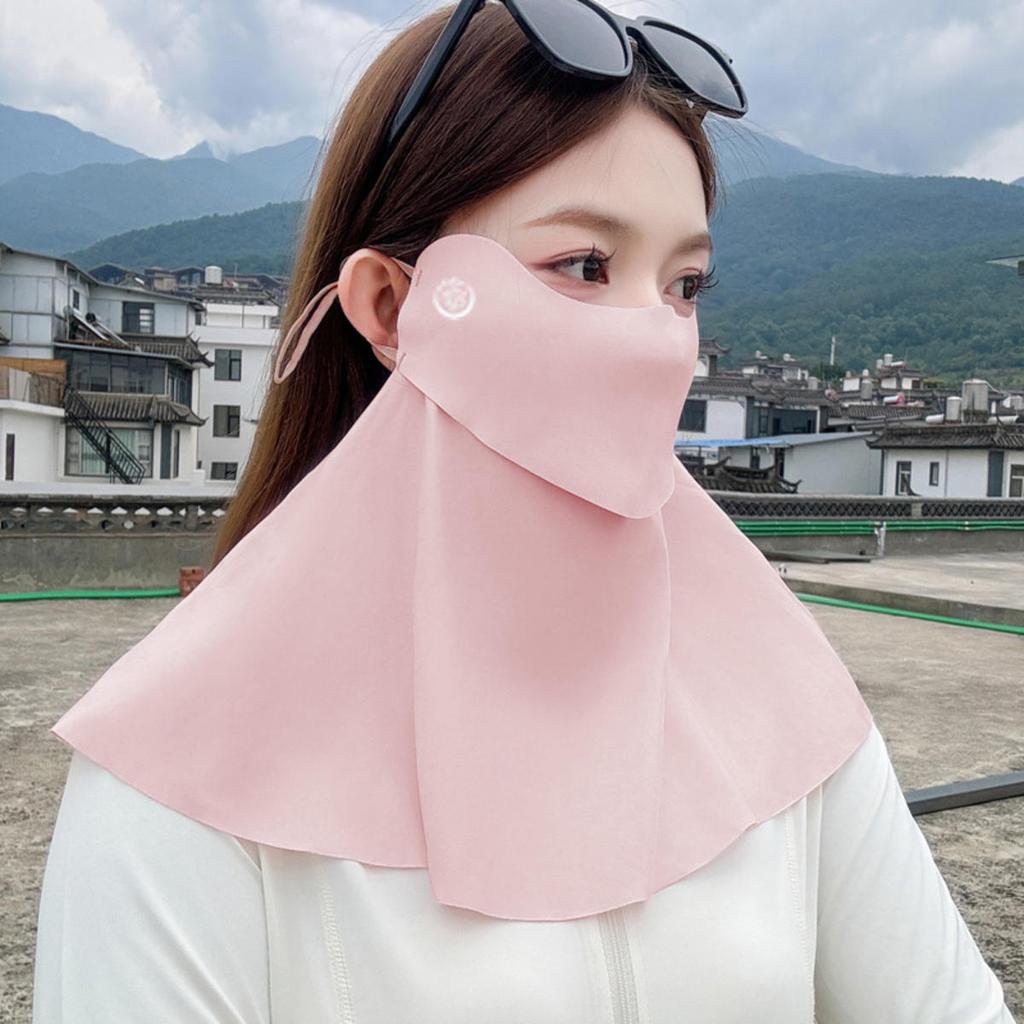 Summer Face Cover Nylon Sunscreen Mask Anti-UV Breathable Cycling Neck Scarf Sun Protection Hiking Outdoor Activities