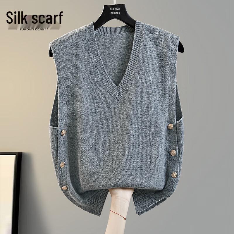 Women's V-Neck Sleeveless Knit Vest
