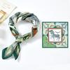 Small Square Scarf Women Spring New Silk Satin Printed Silk Scarf Neck Shawl Gift Fashion