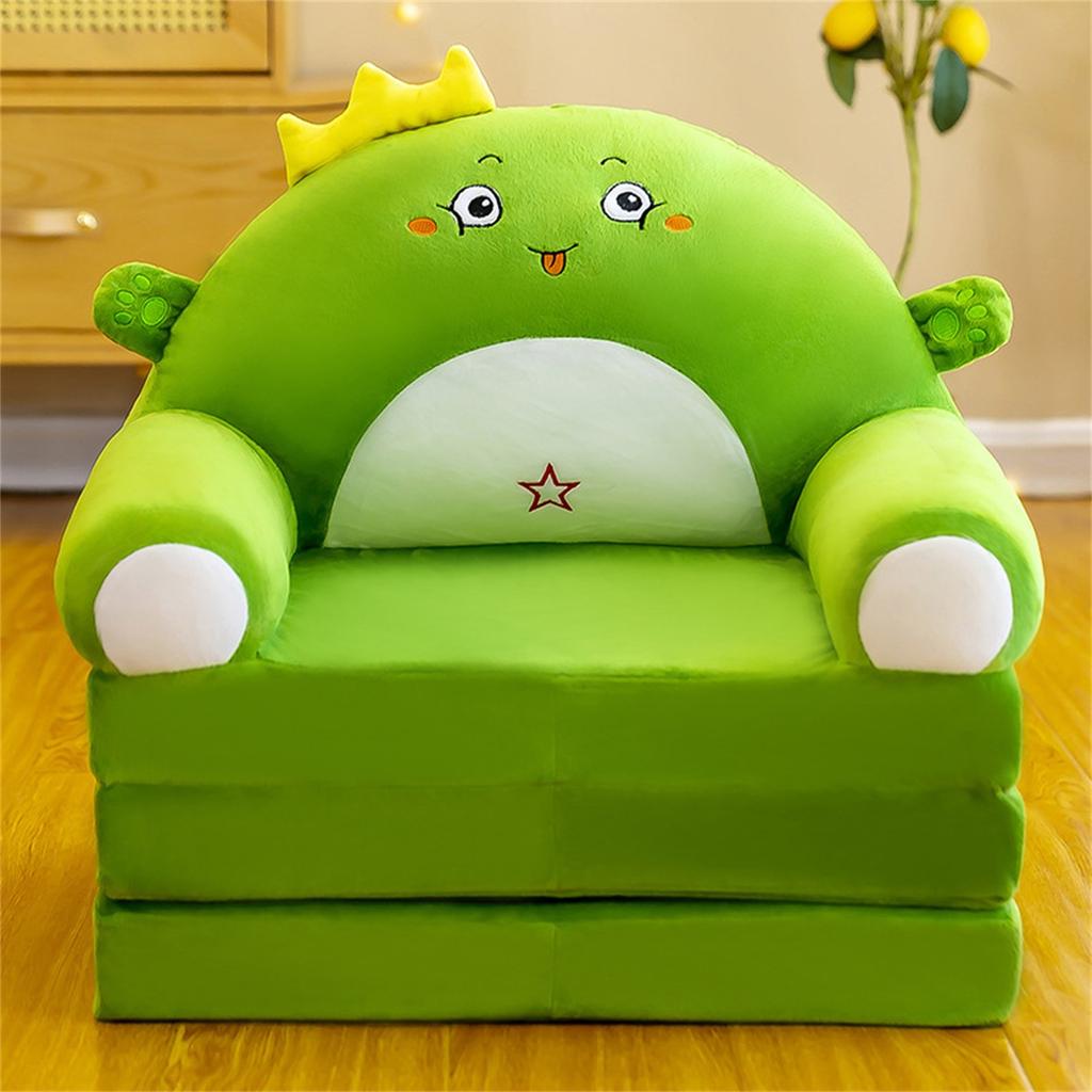 Cushion Plush Sofa Backrest Armchair 2 In 1 Foldable Sofa Cute Cartoon Lazy Sofa Flip Open Sofa Without Inner PP Cotton