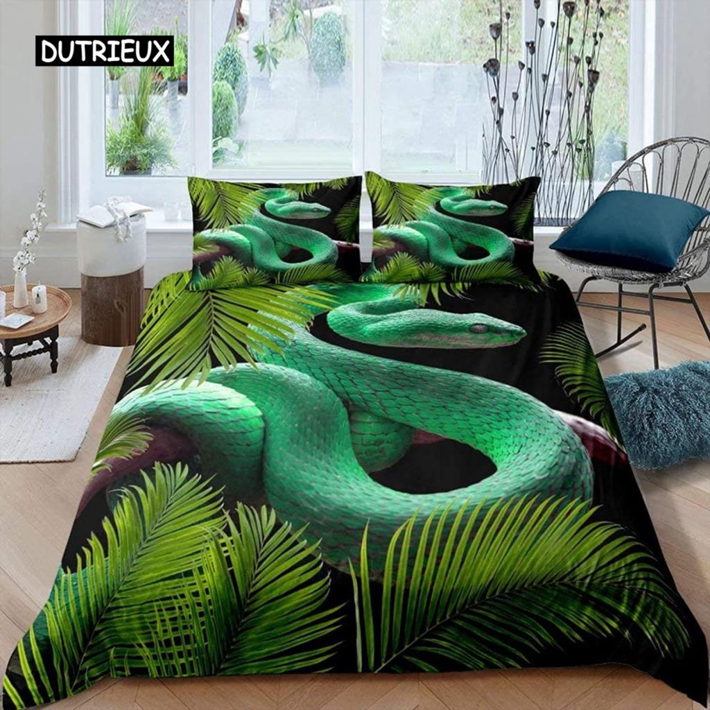 3D Snake Style Bedding Set For Bedroom Soft Duvet Cover Bedspreads For Bed Linen Comefortable Quilt And Pillowcase