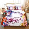 Коллекция постельного белья Winx Sleep Односпальный Размер Односпальный Размер Полный Queen Размер King Размер Размер Коллекция кроватей Подростковая Девочка Спальня Комплекты пододеяльников 3D