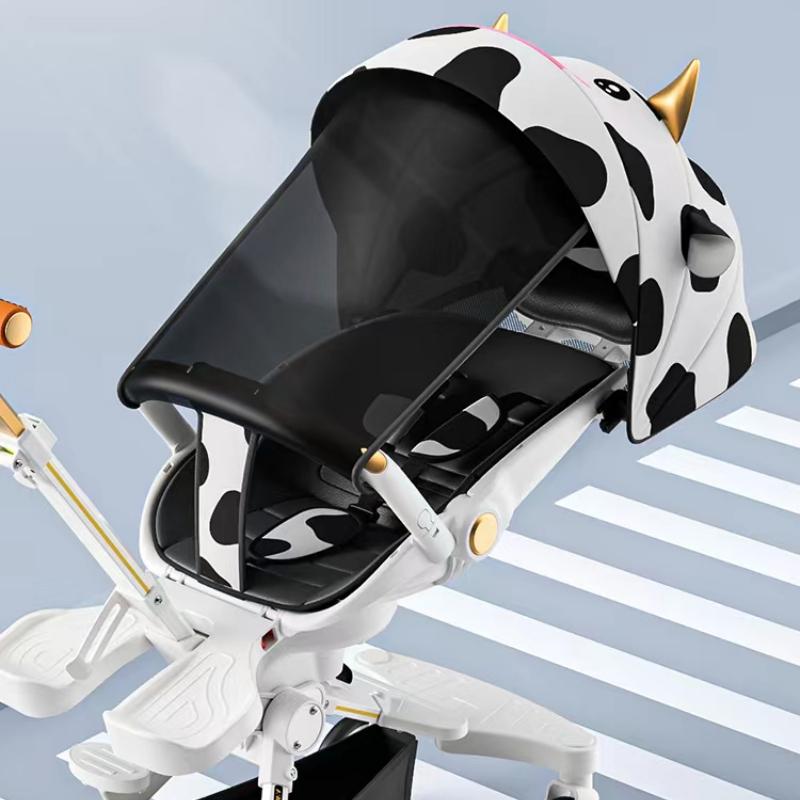 Легкая детская коляска с высоким обзором, двунаправленная четырехколесная тележка, складывающаяся, может сидеть или лежать, детская коляска с комфортом для ребенка