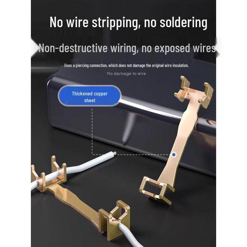 LED Strip Quick Connect Terminal Block - D2 Interlocking, Removable 2P, Double Wire, No Stripping Needed