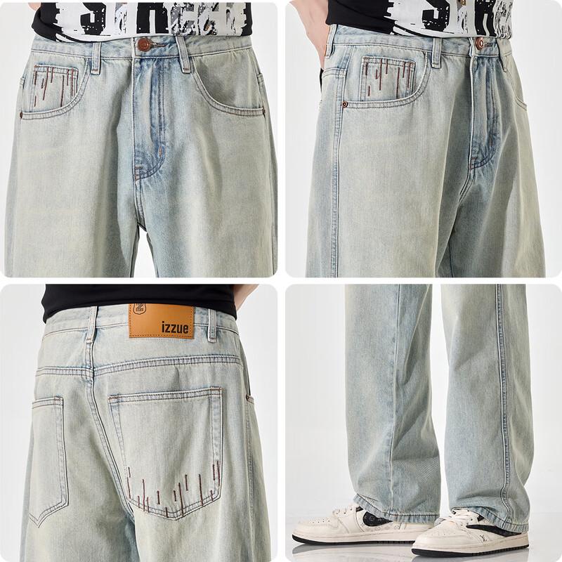Мужские джинсы прямого кроя в уличном стиле Izzue IT