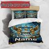 3pcs Duvet Cover Set (1*Duvet Cover + 2*Pillowcase, Without Core), Custom Name Manchester City Pattern Bedding Set, Home Bedroom Decor Gift