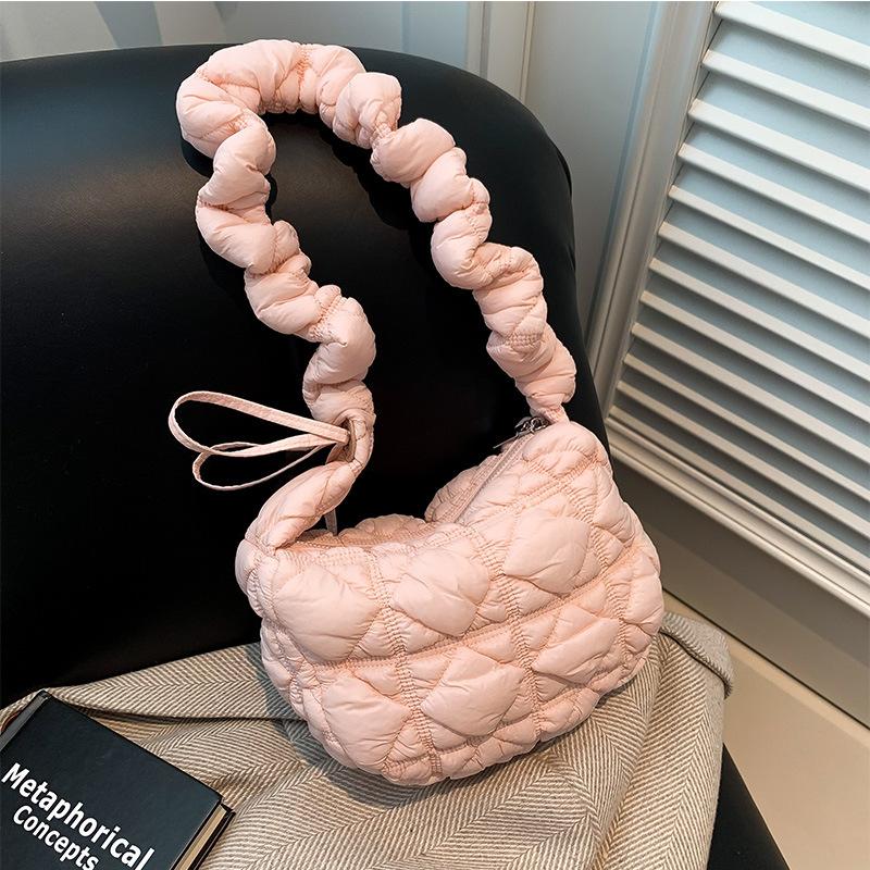 Niche Cloud Bag Crossbody Bag for Women New Puff Folded Down Bag Underarm Bag Lightweight Dumpling Bag