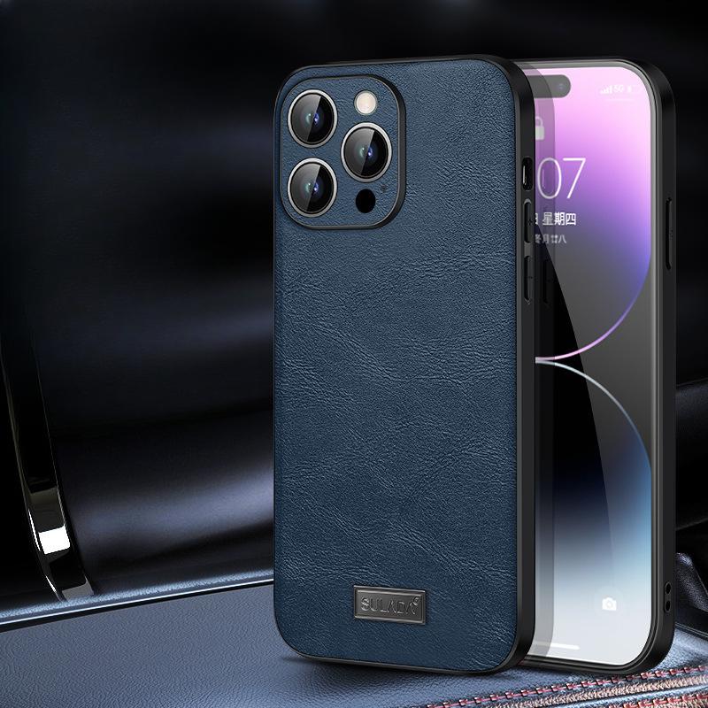 Подходит для чехла для телефона Apple 16promax Полная защита от падений IPhone15 Тонкий и легкий 14 Бизнес 13 Мужской и женский 12 Кожаные чехлы