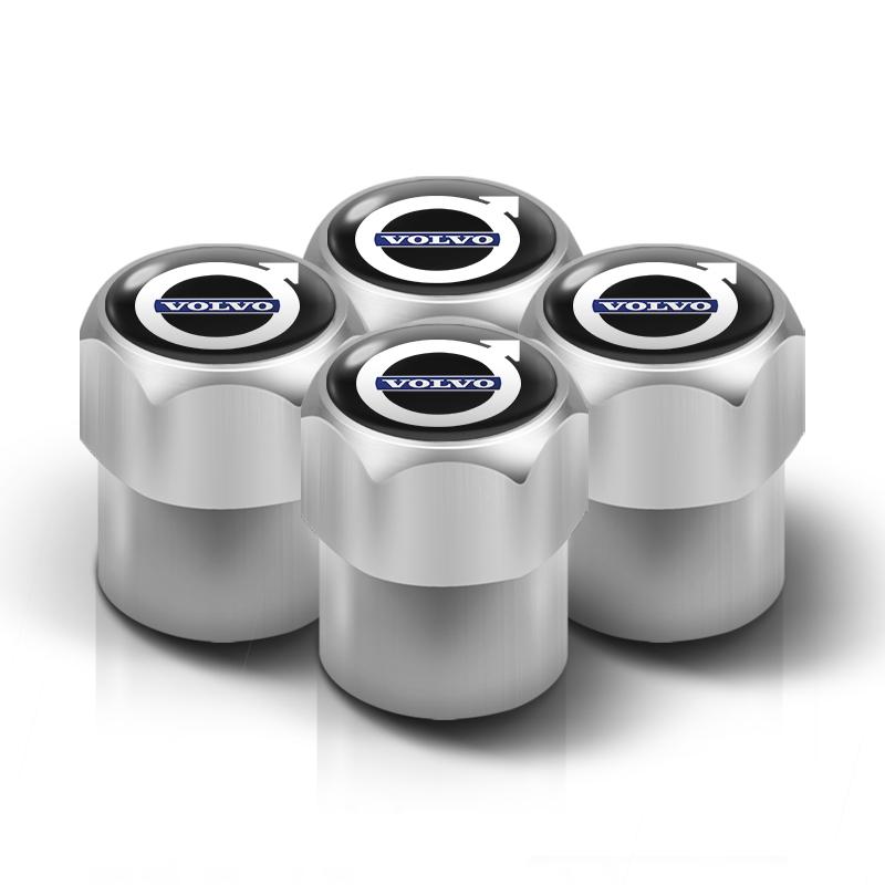 Car Logo Badge Wheel Tire Valve Caps Air Stem Tyre Plug Accessories For Volvo Rdesign XC60 XC40 V60 V40 EX30 XC90 S60 C30 V50