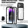 Роскошный металлический водонепроницаемый чехол для iPhone 15 Pro Max 15 Plus со встроенной защитой экрана, прочный военный чехол для защиты от падений