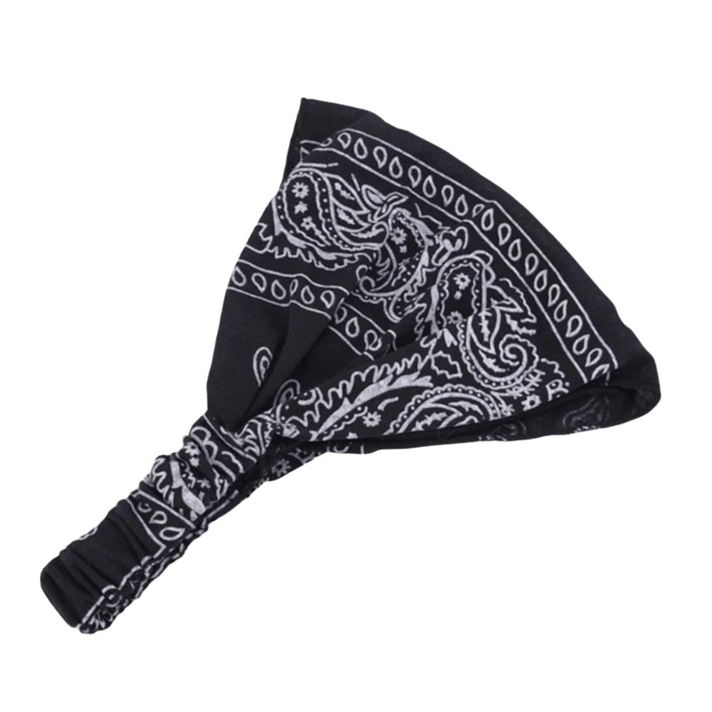 Elastic Paisley Print Headband Soft Hair Band Multi-Functional Hair Scarf Outdoor