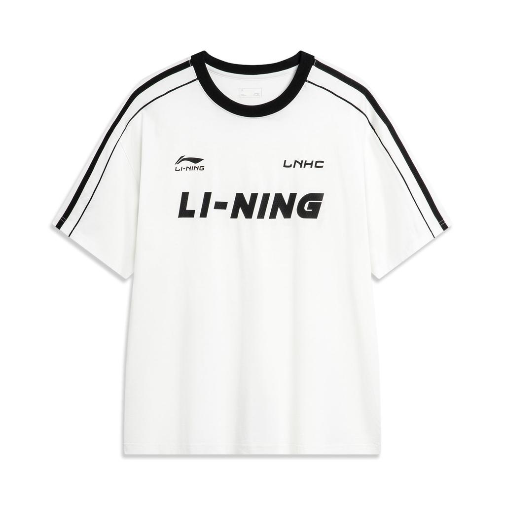 Спортивная модная коллекция Li-Ning Футболка унисекс Слоновая кость AHSU657-1