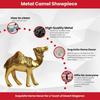 Элегантность в металлическом наборе Camel Showpiece Set - Изысканный декор для дома с ноткой пустынной элегантности (Золотой_3x3 дюйма) Упаковка из 2 шт.