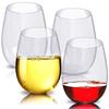 Plastic Spirits Stemless Wine Glasses for Red or White Wine (Set of 4)-12oz-14oz, Wine Tasting, Wedding, Anniversary, Party