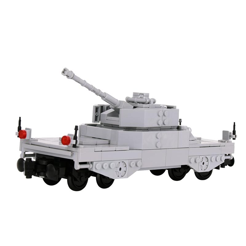2025 Новый MOC Город Креативная Идея Поезд Артиллерийская машина Истребитель танков Строительный блок Кирпичики Детские DIY Высокотехнологичные Креативные Игрушки