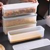 Контейнер для хранения продуктов, с крышкой, пластиковый, пищевой, прямоугольный, для кухни, холодильника, сохранения свежести, герметичный, коробка для лапши из цельного зерна