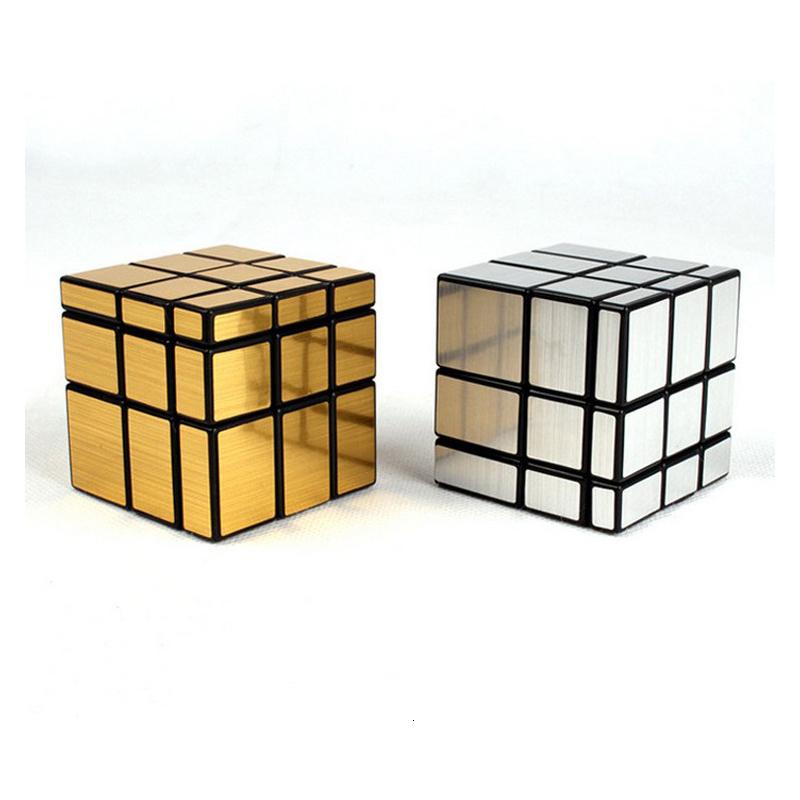 Magic Mirror Polished Cube 3x3 Gold Silver 333 Speed Hungarian 3 D Three Per Three Golden 8 Yr To 10 Years Old Boy Toy Gray Tone