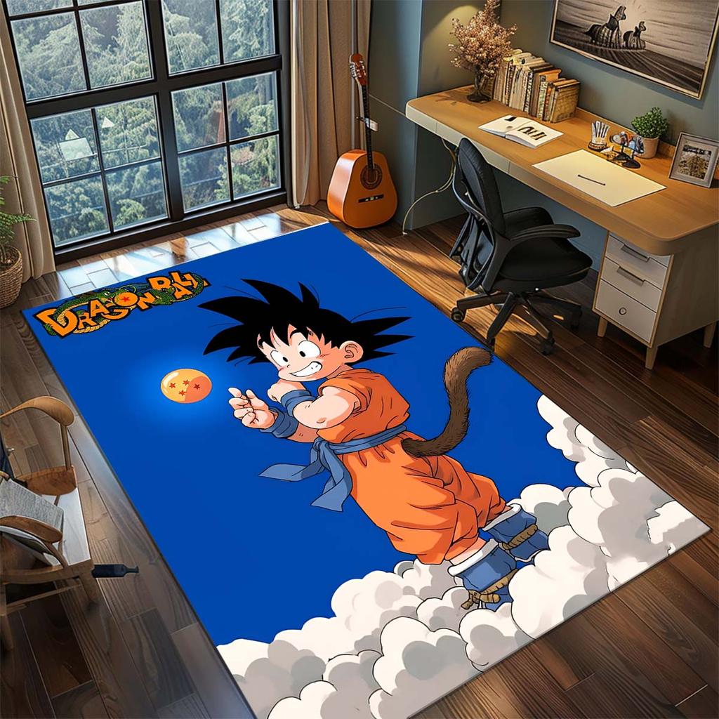 Ковер Dragon Ball Goku Аниме Ковер Большой Ковер Нескользящий Моющийся Напольный Коврик Комната Геймера Спальня Домашний Декор -QJY
