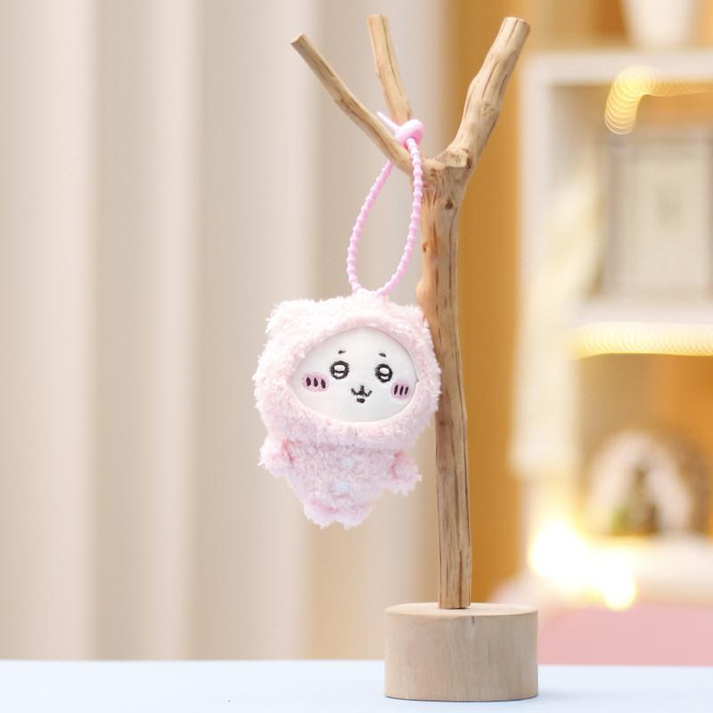 Rabbit Panda Keychain Cute Cartoon Girl Backpack Decorative Pendant Plush Doll