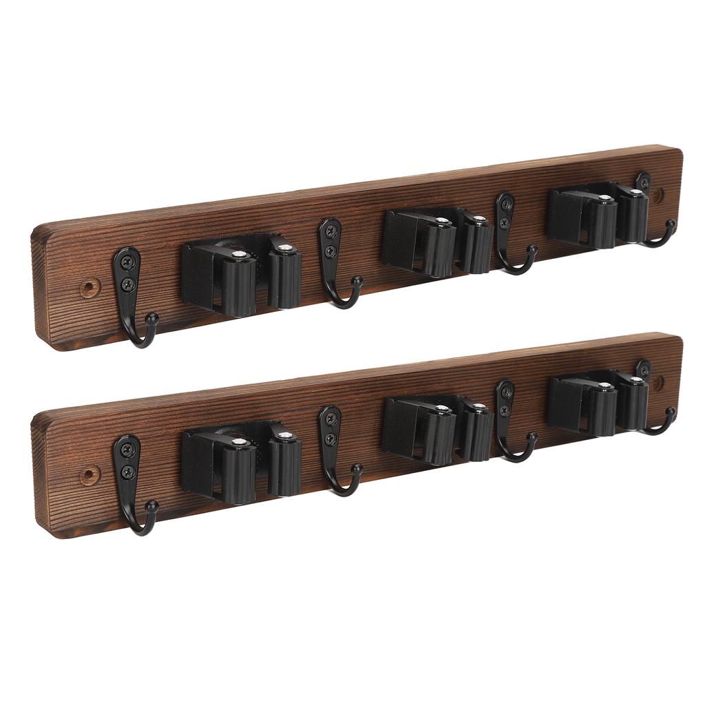 2 шт. держатель для швабры 3 позиции 4 крючка настенное крепление для швабры деревянная вешалка для швабры для ванной комнаты кухни