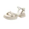 Fashion 2024 New Summer Women Shoes Fashion Cross Design Versatile Thick Sole Increase Roman Sandals Shoes for Women Sandalias De Mujer