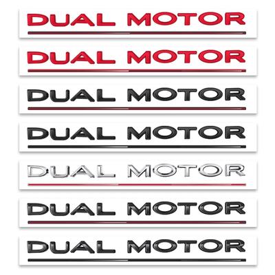 Эмблема с подчеркнутыми буквами DUAL MOTOR для Model 3 Y S X Стайлинг Автомобиля Переоборудование Наклейка на Багажник Аксессуары