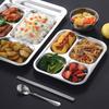 LIJIA KITCHENWARE 304 Stainless Steel Divided Canteen Tray Set (50-Pack)