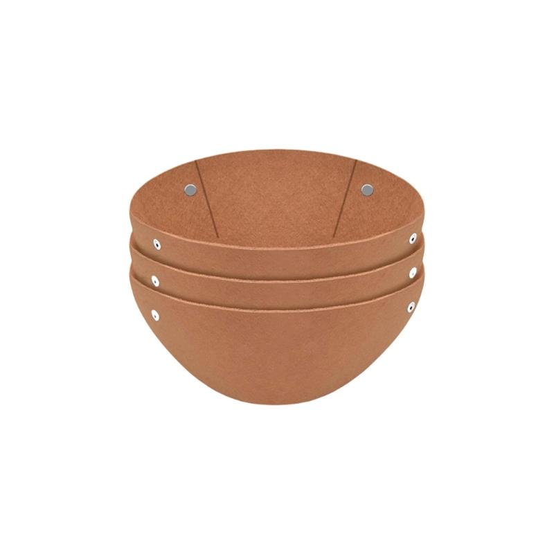 Pack of 3 Bird Proof Hanging Basket Liners Insert Thick Felt Fabric Coconut Liner Alternative Improved Airflows Drainage