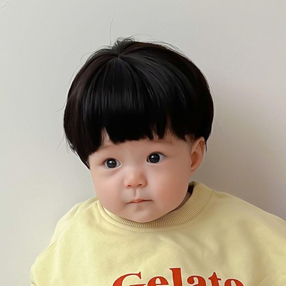 Synthetic Baby Hair Wig Fluffy Newborn Headwear Fashion Infant Hairpiece Boy