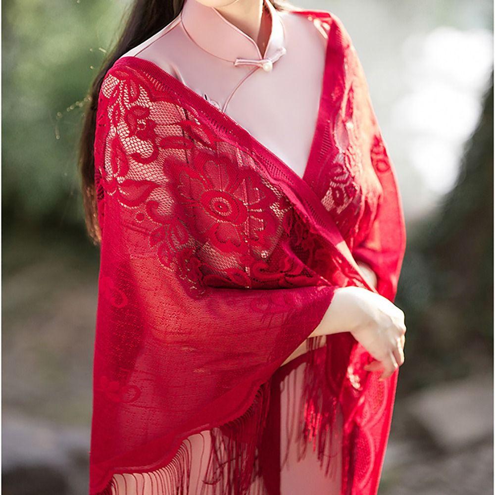 Многоцветная женская шаль с кисточкой, тюлевая шаль-накидка, модный шарф, для вечеринки
