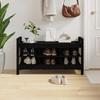 821793 vidaXL Entryway Bench Black 110x40x60 Cm Solid Pine Wood