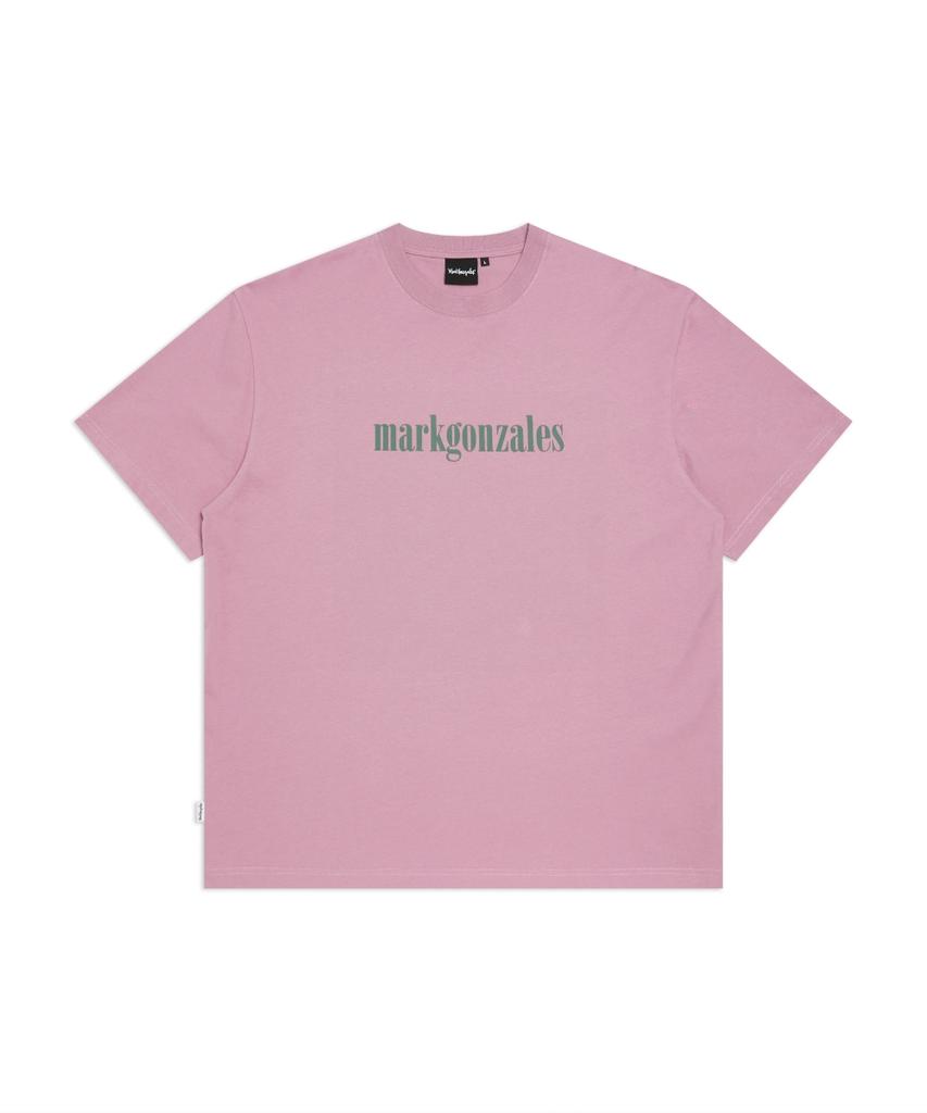 Mark Gonzales Футболка с коротким рукавом Serif Mg Logo - Инди Розовый