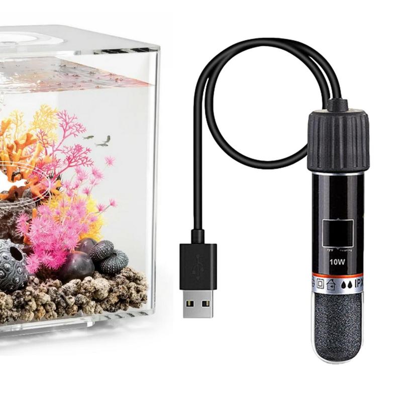 Мини-аквариумный USB-обогреватель для маленьких аквариумов, термостат, погружной обогреватель для аквариумов и мелких рыбок