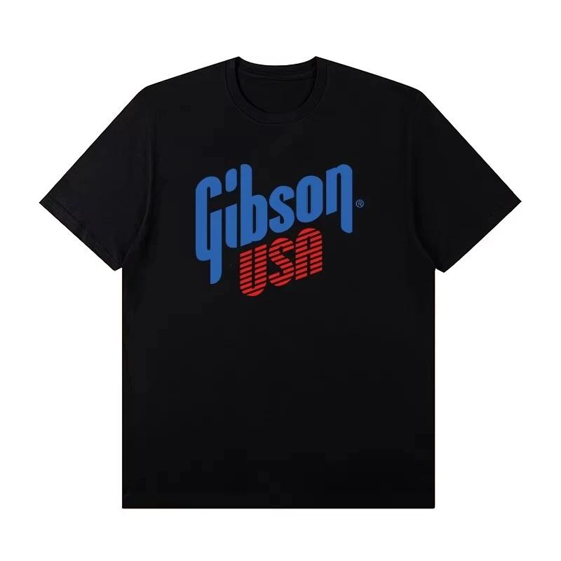 2026 Summer BestSelling Gibson Casual Trend ShortSleeved TShirt for Unisex LooseFitting and Breathable Shirt Y2k