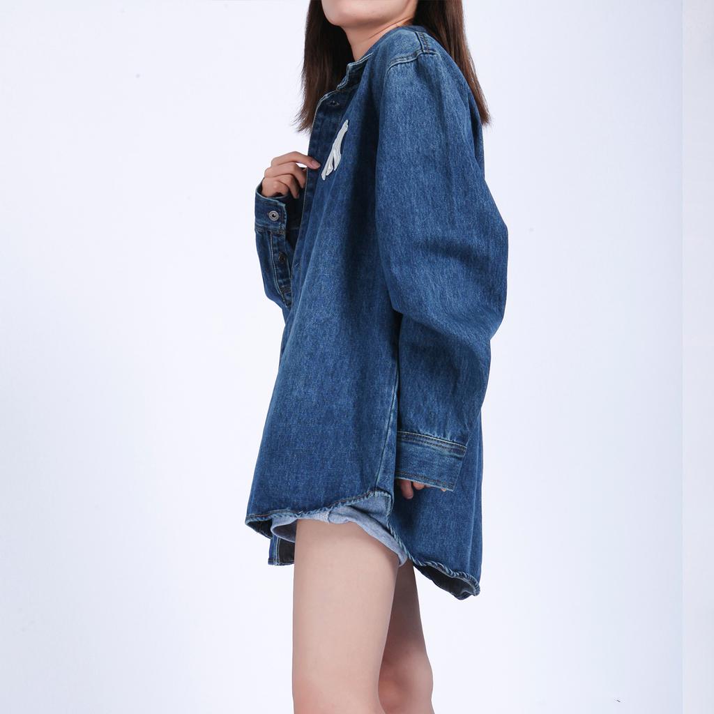 New MLB Old Flower Shirts Unisex Blue 3AWSN1014-50BLS