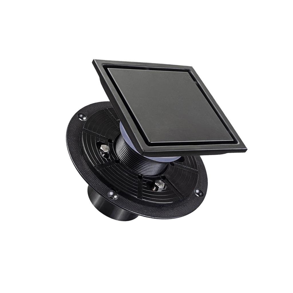 Square Shower Floor Drain 4 Inch Bathroom Drain with Easy Clean Strainer Square Bathroom Drain Simple Installation